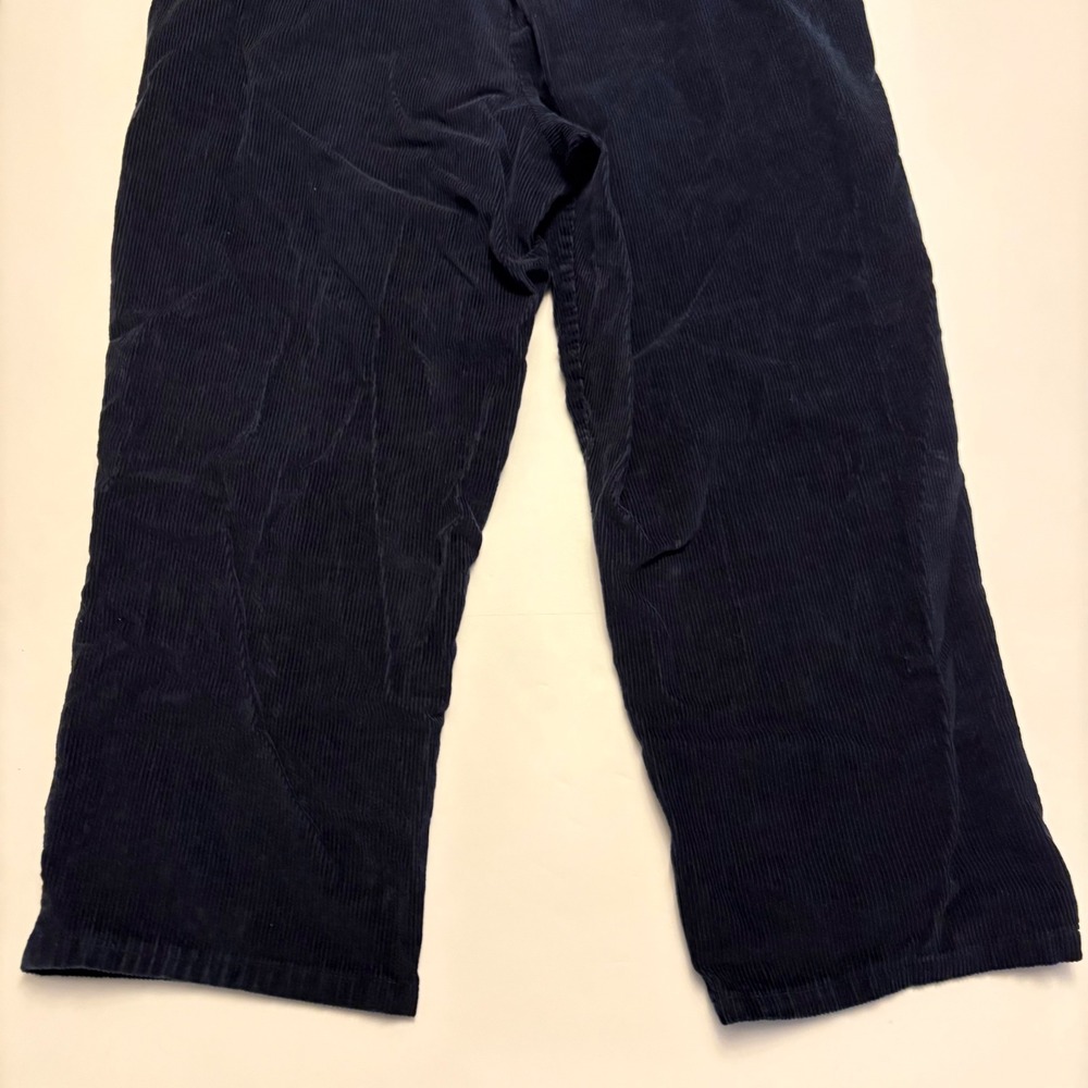 LL Bean Corduroy Pants Mens 38x23 Navy Blue Comfort Waist Stretch Cotton 502864 - Picture 4 of 10